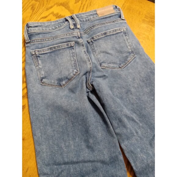 PAIGE Womens Jeans 24P BLUE FLARE FLARED Preowned Work Casual SHEA Distressed - Picture 11 of 12